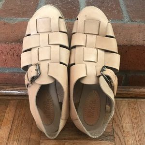 Enzo Angiolini Leather Woven Sandals